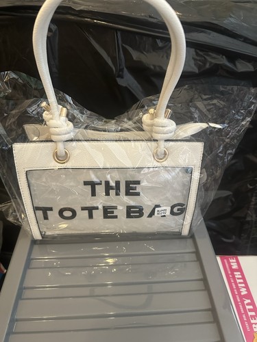 Tote bag clear white - clear/white, faux