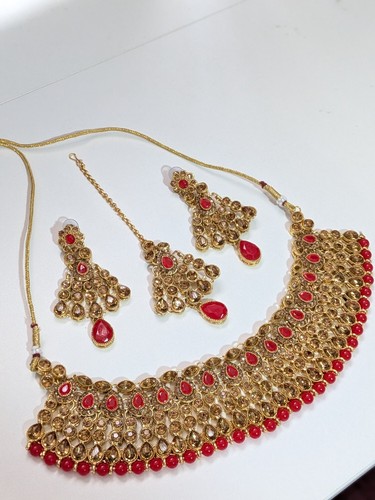Red gold indian - jewellery, set