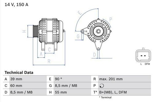 Bosch alternator for - bosch, renault