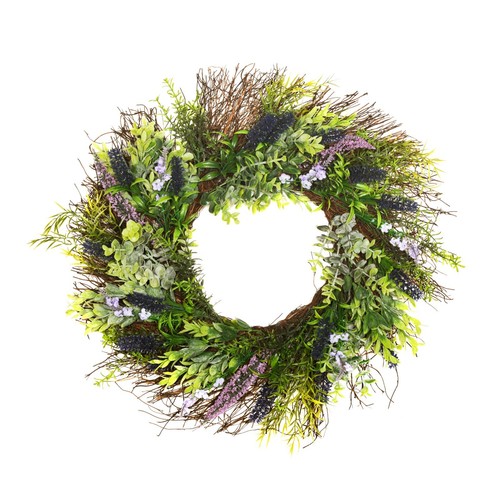40cm lavender wreath - lavender, greenery
