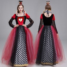 Alice in Wonderland The Red Queen Dresses Cosplay Halloween Party Costumes Suits