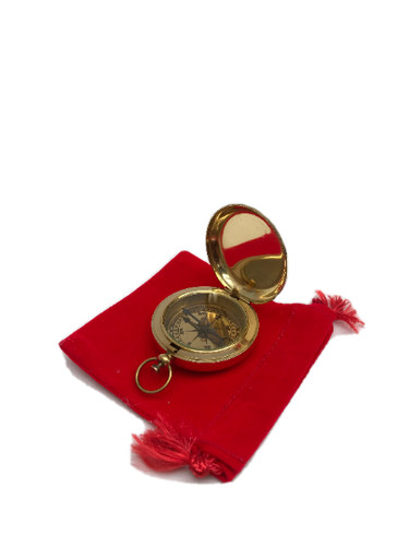 Brass hunters sundial - brass,