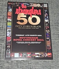 The Stranglers MINI POSTER / FLYER, 50th Anniversary Live gig tour Nott'm 2024
