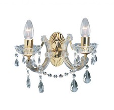 Wall Light Brass Marie Therese Double Polished Searchlight 699-2
