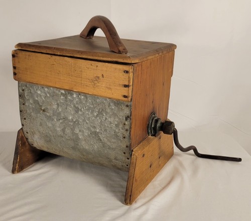 Antique wooden butter churn - churn, /