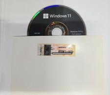 Windows 11 Pro 64bit English Full version DVD & COA Sticker.