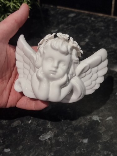 Cherub angel bust figurine