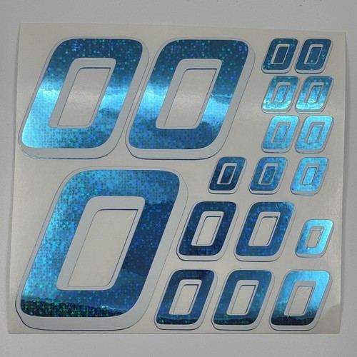 Blue star hologram white - blue,