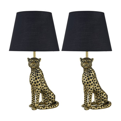 Set gold cheetah table - of,