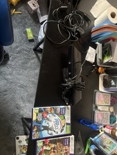 Xbox 360 Kinect Sensor With Power Supply & USB Adapter &  2 Kinect Games