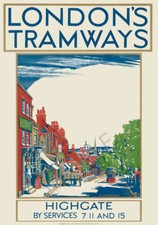 Vintage poster london tramways - vintage,