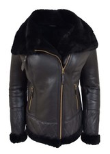 Womens real sheepskin jacket - sheepskin,