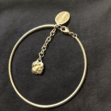 lise charmel silver tone bracelet with flower charm And Clear Bead D:5.5 Cm