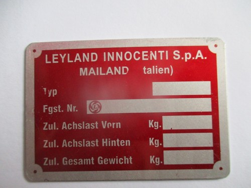 Nameplate sign leyland - nameplate,