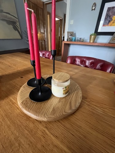 Solid oak table setting - solid,