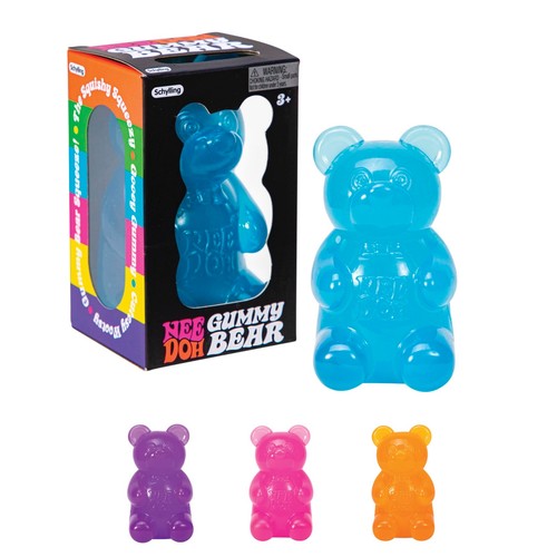 Needoh gummy bear blue squishy - bear,
