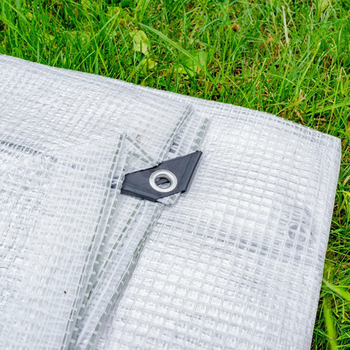 Clear transparent tarpaulin - clear,