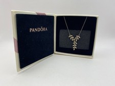 Pandora Shimmering Sparkling Leaf Necklace