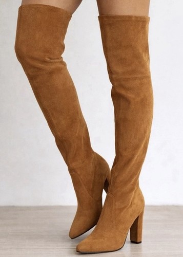 Shoe tale over the - shoe, knee