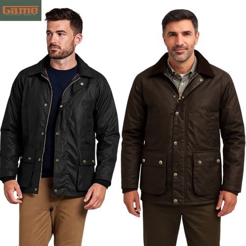 Mens game barker wax jacket - barker,