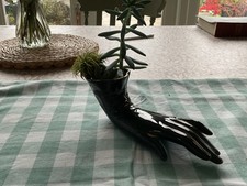 creepy halloween gothic   hand vase midcentury.