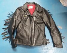 Vintage Leather Motorcycle Jacket Lightning Size 38 Interstate