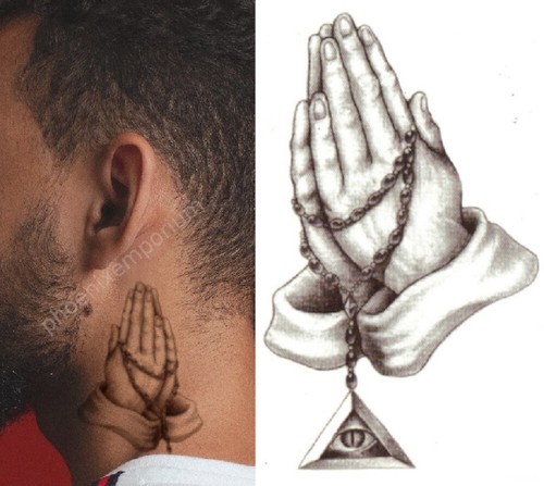 Temporary tattoo praying hands - temporary,