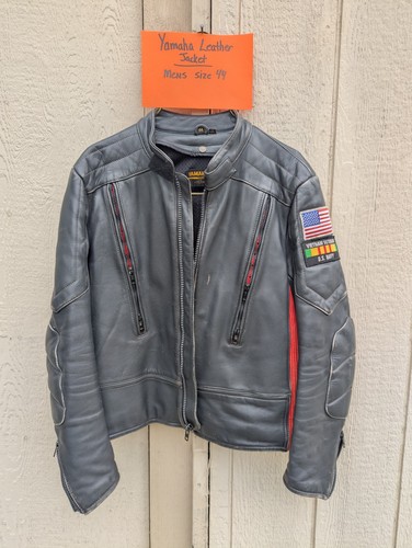 Yamaha leather jacket mens - leather,
