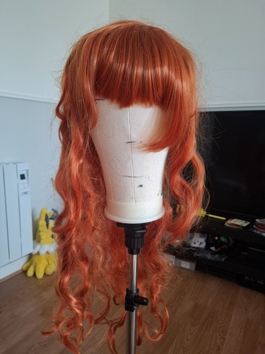 Long wavy orange ginger