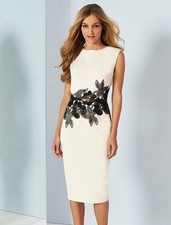 Ladies Sexy Bodycon Floral Party Evening Top Long Prom Dress Size 10 12 14