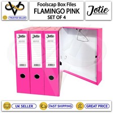 Pink Foolscap Box File 75mm