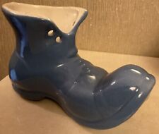 Vintage.” Old Foley James Kent Blue Boot Turned Up Toe Good  Cond.  White Inside
