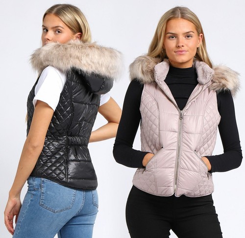Womens faux fur gilet - womens,
