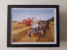 Malcolm Root print 'Ferguson Tractor' Grey Fergie FRAMED