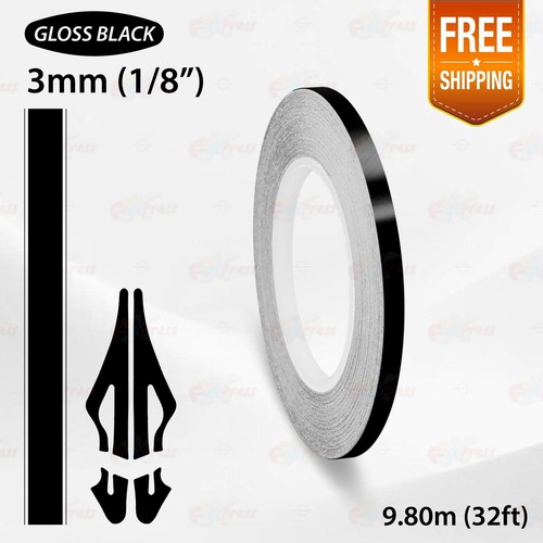 Gloss black 3mm pin - 3mm, 1/8"