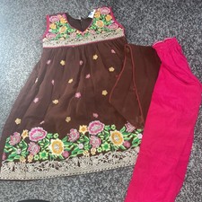Infant Girls Traditional Shalwar Kameez Suit 3 Piece Brand New