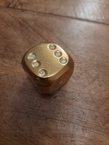 Vintage retro brass - vintage, dice