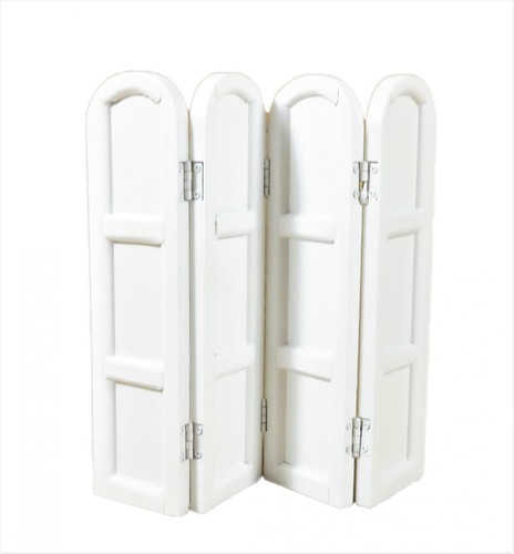 Dolls house white panel fold - white,