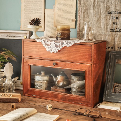 Rustic wooden desktop display - wooden,
