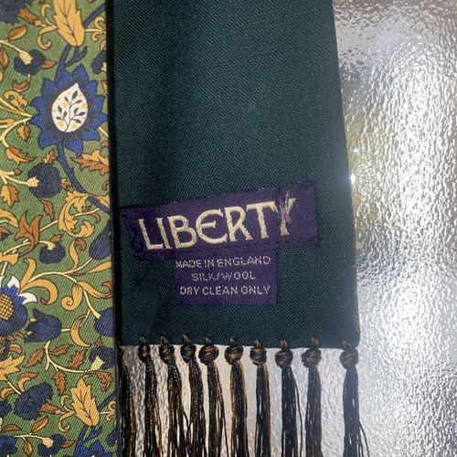 Liberty silk and wool scarf - and,
