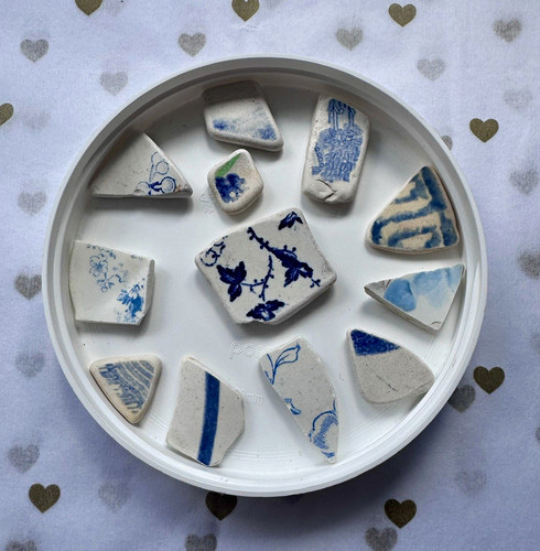 Scottish sea pottery - sea, blue