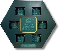 Market Lane Luxury Chutney Selection – Christmas Gift Set of 6 Chutney Jars