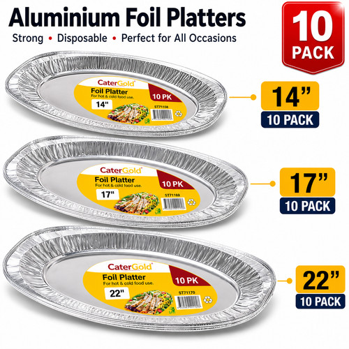 Aluminium foil serving trays - foil,