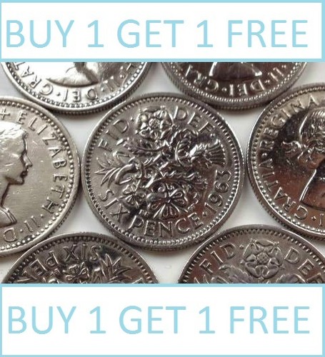 Lucky silver sixpences - silver, order