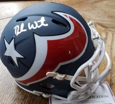 NICE Autographed Texans DeShaun Watson Football AMP Mini Helmet Fanatics COA