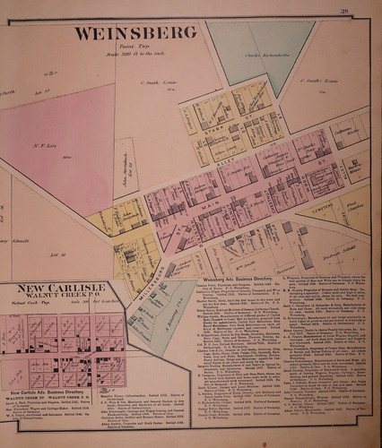 1875 plat map - ohio, holmes