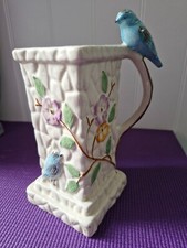 PPC Pottery Bird Theme Jug / Vase 1930S