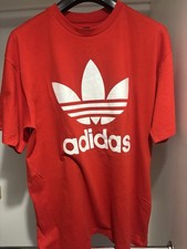 Adidas Men’s Red Trefoil T-Shirt Size Large