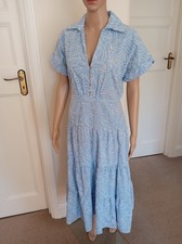ZARA BLUE WHITE COTTON CUTWORK