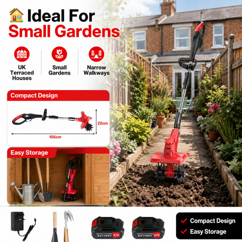 Mini cordless garden tiller - garden,
